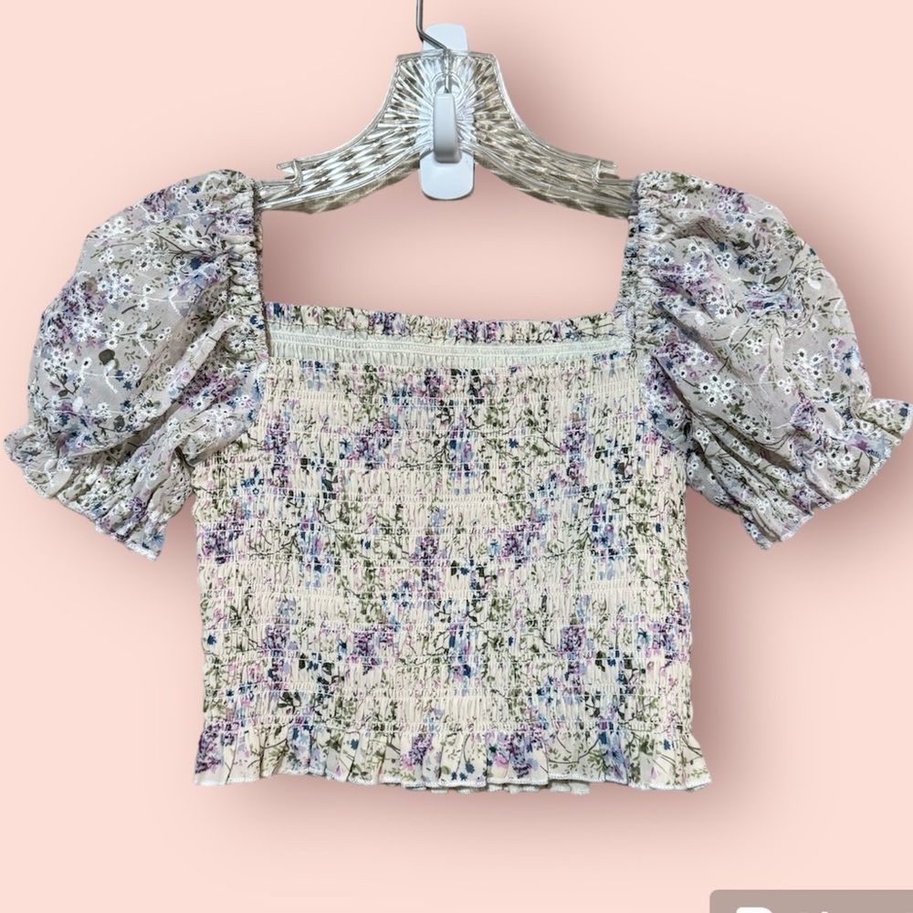 KATIE J NYC Tween Floral Top And Skirt Set Size L !